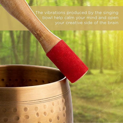 Meditative Himalayan Singing Bowl with Mallet and Cushion -Tibetan Sound Bowls for Energy Healing, Mindfulness, Grounding, Sleep - Exquisite Feng Shui Meditation Bowls
