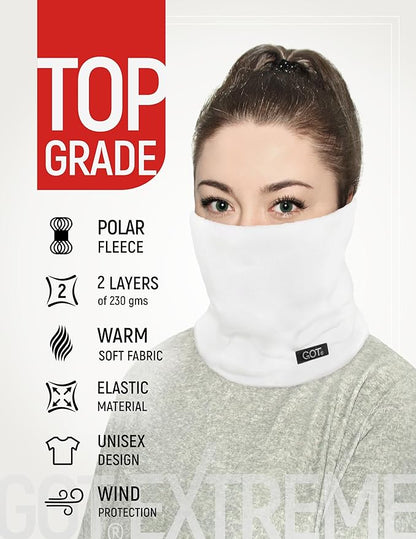 GOT Sports Polar Fleece Neck Warmer - Double-Layer Winter Ski Face Mask - Neck Gaiter Scarf for Skiing, Snowboarding, Running