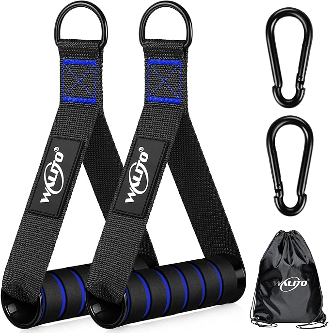 WALITO Exercise Handles, Replacement Cable Machine Attachments for Home Gym Equipment, Pulley System, Pilates, Resistance Bands, Strength Trainer, Heavy Duty Working Out Handles