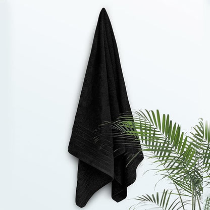 Tens Towels Pack of 1 Jumbo Bath Sheet 40 x 80 Inches, Extra Large & Light Weight, Quicker to Dry, 100% Cotton, Super Soft & Absorbent, Perfect to Wrap Yourself in, Black