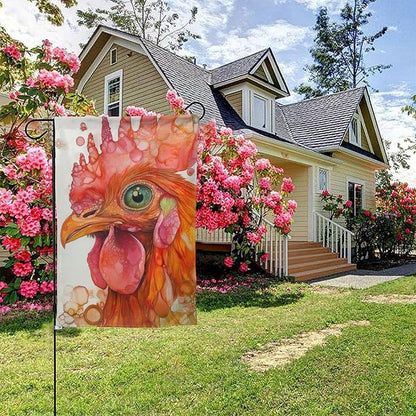 Red rooster Garden Flag 12x18 In Double Sided Yard Flags Lawn Sign Decor No Flagstand