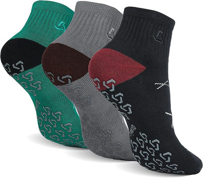 Ozaiic Non Slip Socks Grip for Yoga Home Workout Pure Barre, Pilates, Hospital, Ideal Cushion Socks for Men and Women