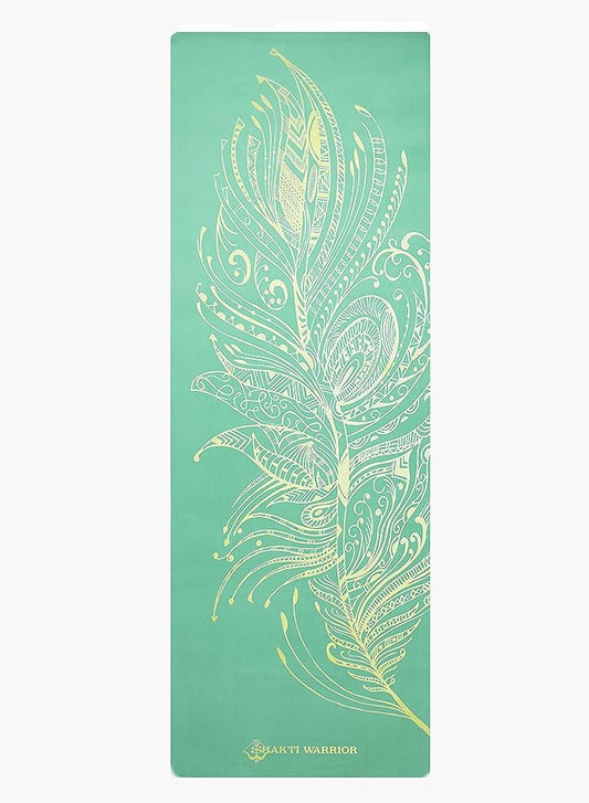 Shakti Warrior TPE Yoga Mat - Artist Designed, Premium eco friendly mats, Non Slip, Non toxic, Great For Regular & Hot Yoga, Pilates and Workouts (72 inch x 24 inch x 6mm thick)