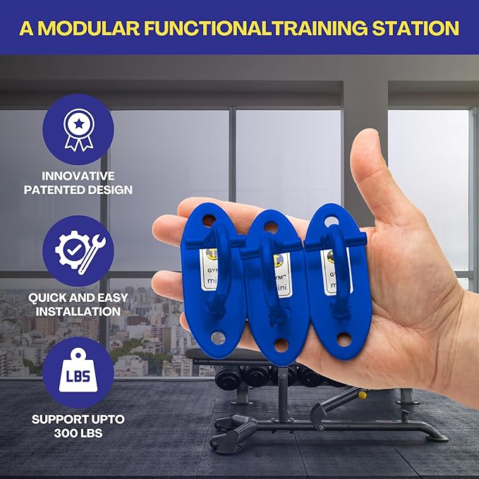 Anchor Gym Mini H1 - Resistance Band Wall Anchors for Home Workouts | Wall Mount Anchor for Resistance Bands, Stretch Straps & Suspension Trainers