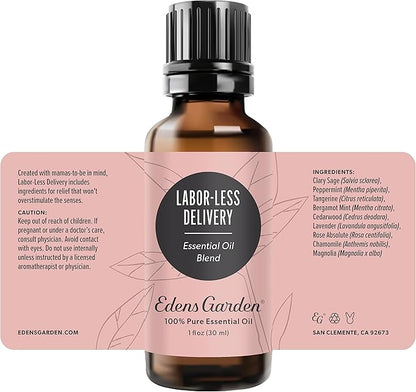Edens Garden Labor-Less Delivery Essential Oil Blend- 100% Pure Premium Grade, Undiluted, Natural, Therapeutic, Aromatherapy, The Best for Skin, Face, Humidfiers 30 ml (1 fl oz)