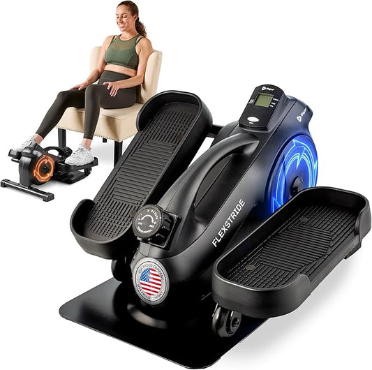 Lifepro Under Desk Elliptical Exercise Machine with or without Red Light, Seated Pedal Exerciser for Seniors & Adults, Quiet Elliptical Machine for Home or Office, Portable Leg Exerciser While Sitting