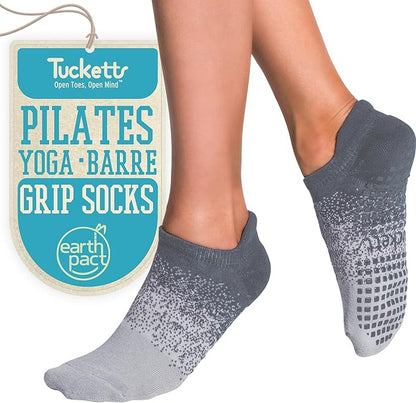 Tucketts Crew Closed Toes Non-Slip Grip Socks - Anti Skid Yoga, Barre, Pilates, Home & Leisure, Pedicure