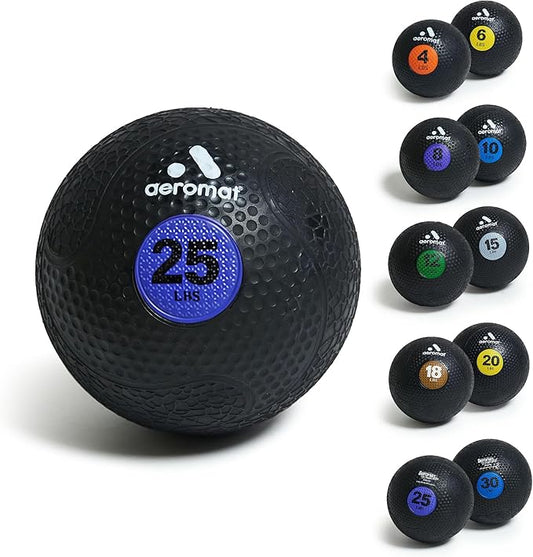 Aeromat Extreme Elite Medicine Balls for Exercise - 10" Diameter Workout Ball, Weighted Balls for Exercise, Weight Ball, Color-Coded Med Balls