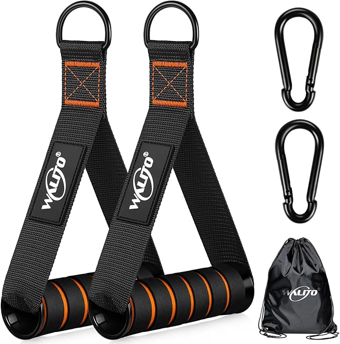 WALITO Exercise Handles, Replacement Cable Machine Attachments for Home Gym Equipment, Pulley System, Pilates, Resistance Bands, Strength Trainer, Heavy Duty Working Out Handles
