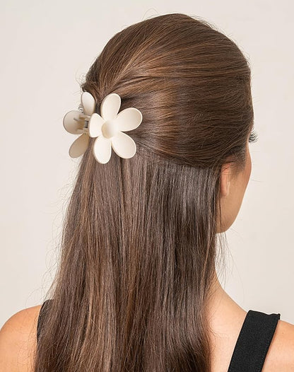 8PCS Hair Clips for Women, Flower Claw Clips for Thick Hair, Non-Slip Hair Accessories with Multi-Styles, Different Color Hair Claw Clips and Variety Pack, Ideal for Girls