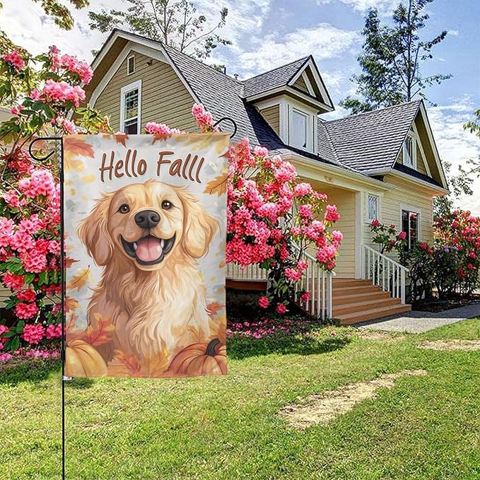 Dog Garden Flag 12x18 In Double Sided Yard Flags Lawn Sign Decor No Flagstand