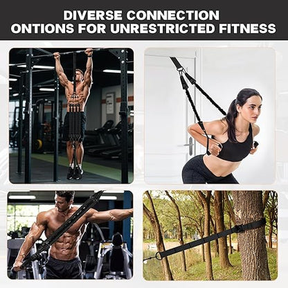 Pull Up Assistance Bands - Adjustable Heavy Duty Pull Up Assist Workout Bands for Men, Women, and Seniors - Resistance Bands for Pull Ups - Pull Up Bar Accessories (Black)