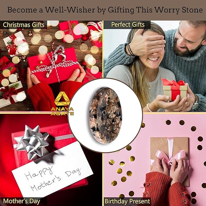 Que Sera Worry Stones – Crystal Thumb Worry Stone for Anguish, Stress – Relaxing & Soothing Balance Stones for Meditation, Relief – Healing Stones & Crystals for Men, Women