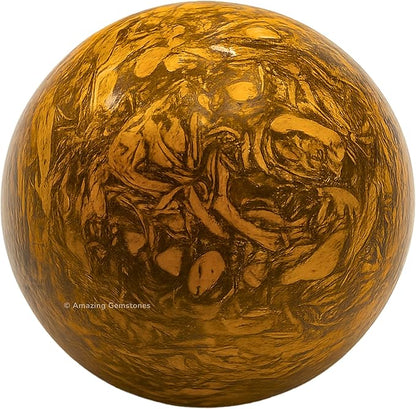Amazing Gemstone Mariyam Jasper Crystal Ball with Stand - 2" Inches Crystal Sphere Meditation Balls for Witchcraft and Decorative Balls