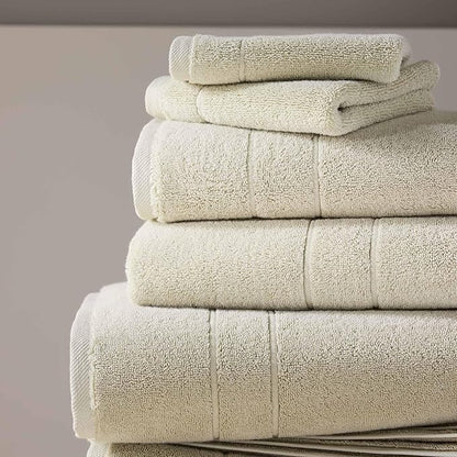 Brooklinen Super-Plush Turkish Cotton Bath Towel Set - 2 Bath Towels + 2 Hand Towels Cotton, 820 GSM, Highly Absorbent, Machine Washable, Perfect for Home & Bathroom (Stone Beige)