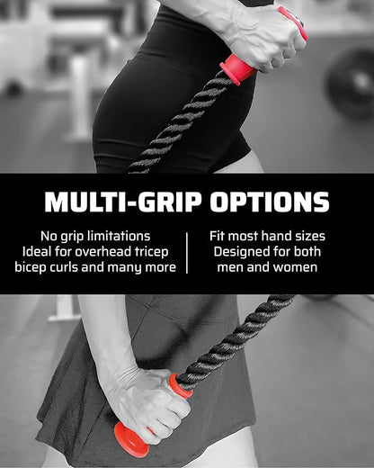 Precision Cable Duo - Ergonomic Single Tricep Rope & Squat Knee Attachment for Targeted Lower & Upper Body Training