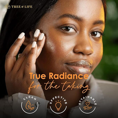 Tree of Life Beauty Vitamin C Skin Care Set, Skin Brightening Face Oil for Dark and Age Spots, Facial Serums for Dry and Sensitive Skin with Hyaluronic Acid & Vitamin E for Soft Smooth Skin, 1 Fl Oz