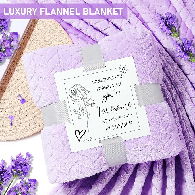 Happy Birthday Gifts for Women Self Care Gift, Relaxing Care Package Get Well Soon Spa Gift Basket with Luxury Blanket, Mothers Day, Brithday Gifts for Mom Her Friend Sister Wife