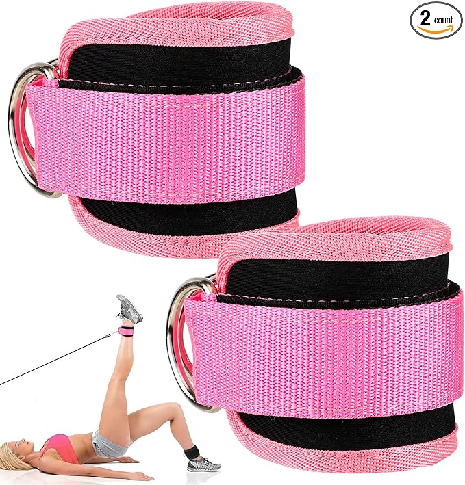 Ankle Straps for Cable Machines Cable Kick Back Ankle Straps Kickback Ankle Strap Ankle Resistance Bands Glute Kickback Ankle Strap for Glute Workouts Leg Extensions Gym