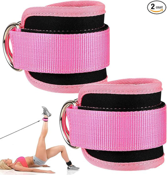Ankle Straps for Cable Machines Cable Kick Back Ankle Straps Kickback Ankle Strap Ankle Resistance Bands Glute Kickback Ankle Strap for Glute Workouts Leg Extensions Gym