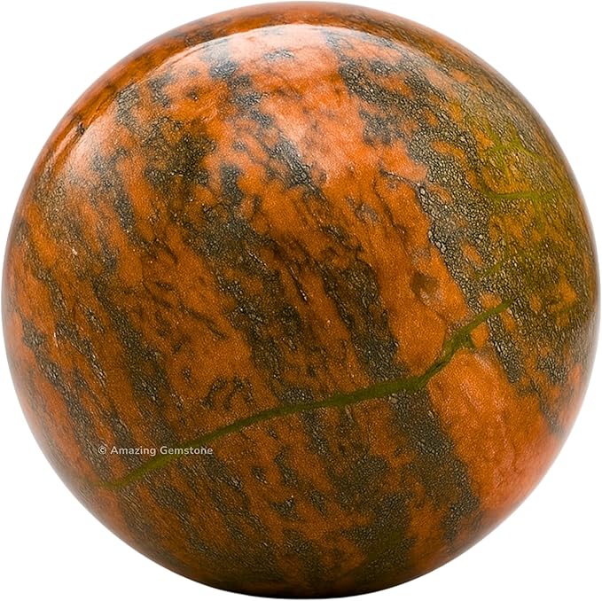Amazing Gemstone Unakite Crystal Ball with Stand - 2 Inches Crystal Sphere Meditation Balls for Witchcraft and Decorative Balls