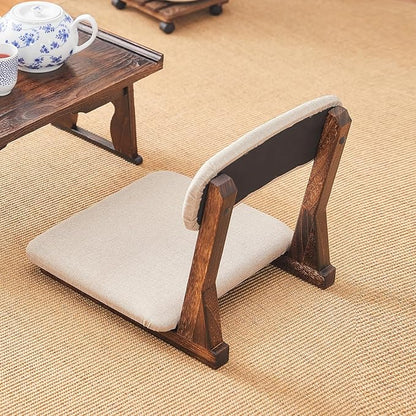 Meditation Chair with Back Support,Japanese Floor Chair,Back Jack for The Floor,Floor Seating,Tatami Floor Seats