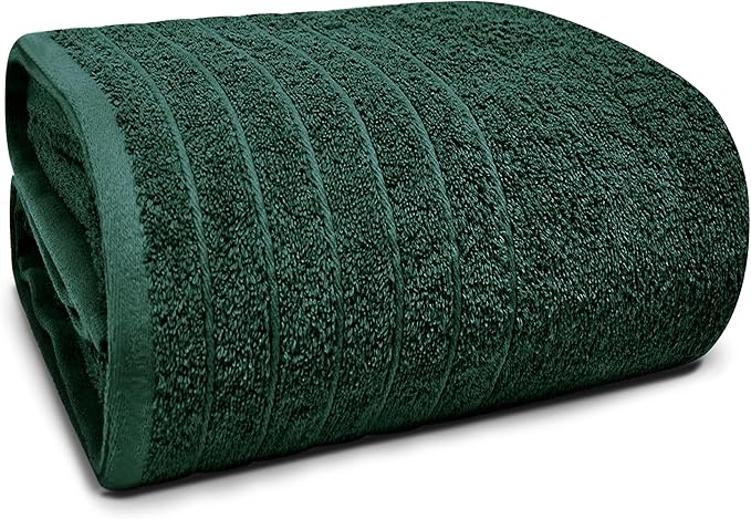 Tens Towels Pack of 1 Jumbo Bath Sheet 40 x 80 Inches, Extra Large & Light Weight, Quicker to Dry, 100% Cotton, Super Soft & Absorbent, Perfect to Wrap Yourself in, Hunter Green