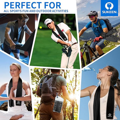 Sukeen Cooling Towel for Neck and Face (40"x12"), Microfiber Bulk Cooling Towels for Athletes Cooling Neck Wraps Instant Cooling Towels for Yoga,Gym,Golf,Running,Fitness and Workout