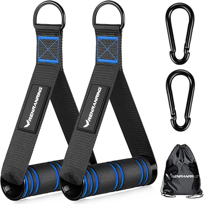 RENRANRING Gym Exercise Handles, Replacement Handle Attachments for Cable Machine Pulleys, Resistance Band and Strength Trainer, Pull Down Workout Accessories, Home Gym Add On Equipment