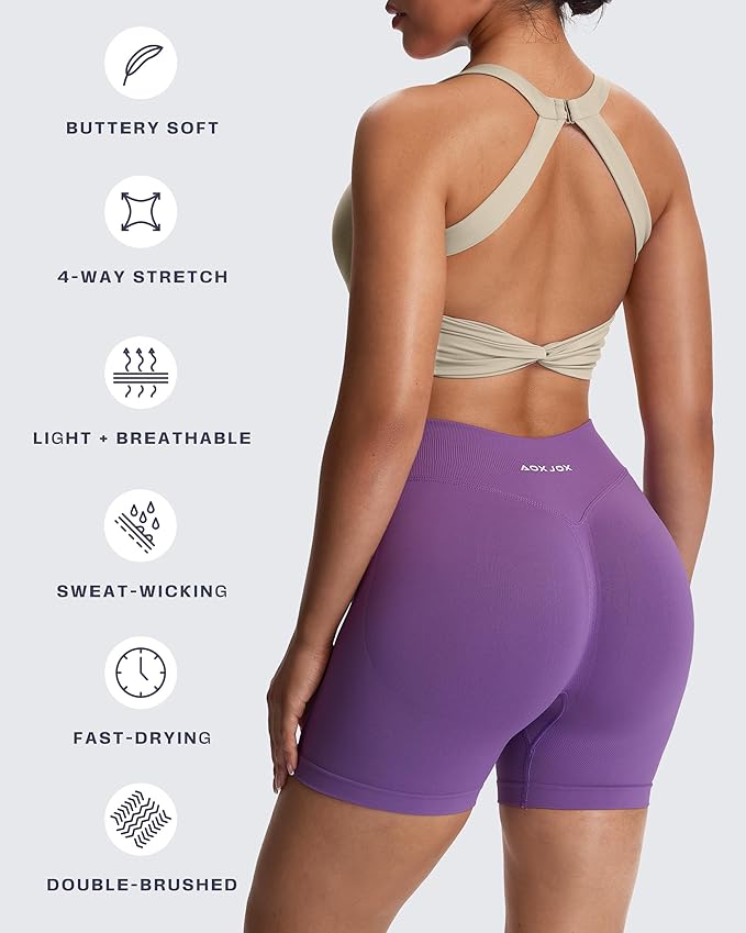 Aoxjox Women's Workout Sports Bras Twist Front Fitness Training Gym Bra Yoga Crop Lola Tank