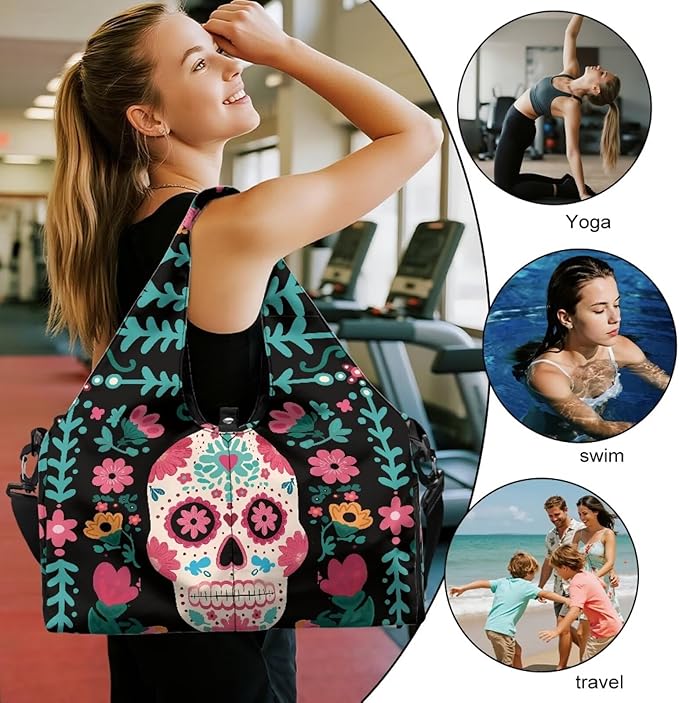 Yoga Mat Bag for Women Men Large Carryall Tote with Adjustable Shoulder Strap for Gym Yoga Travel Pilates Office