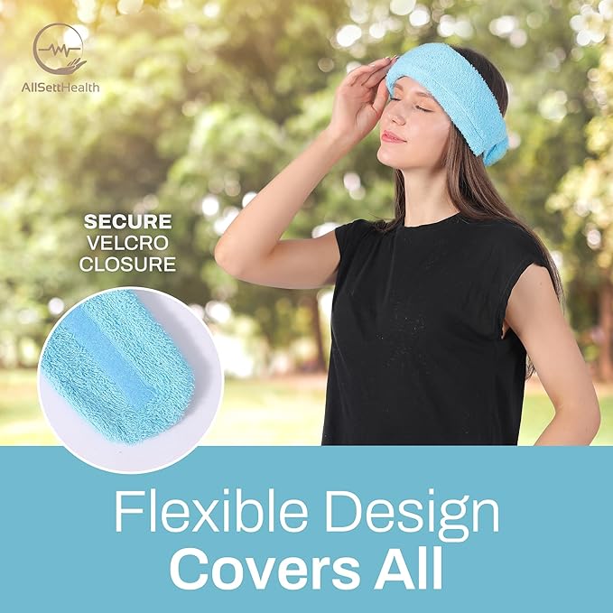Cooling Towel with Soft Gel Ice Pack Inserts | Included 2 Gel Ice Packs Reusable - Multi Purpose Compression Wrap - Neck, Legs, Arms, Shoulders - Ideal for Post Surgery, Migraines, Hiking and Injuries