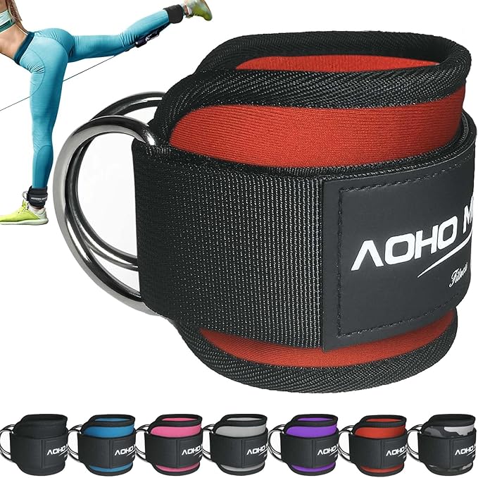 Ankle Strap for Cable Machine Attachments, Gym Accessories for Women and Men, Neoprene Ankle Cuffs for glute Kickback, Leg Workouts ande Booty Hip Abductors Exercise