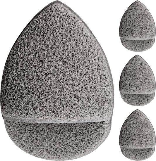 KOL Face Scrubber, Premium Charcoal and Vitamin E Infused Facial Cleansing and Exfoliating Pads for Daily Cleaning and Makeup Removal, 3 Count