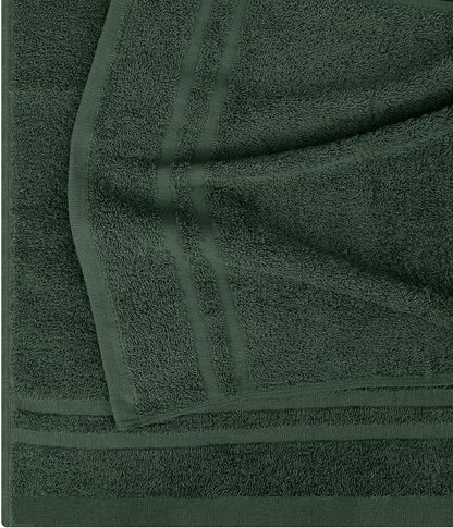Utopia Towels Cotton Bleach Proof Salon Towel 16 by 27 inches, Bleach Safe Gym 100% Cotton Hand Towel, 24 Pack, Forest Green