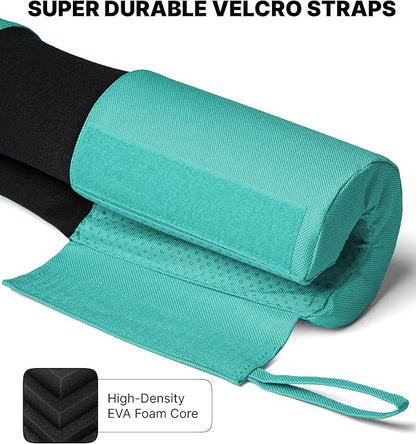 DMoose Fitness Barbell Pad for Hip Thrust, Squat & Lunges - Non-Slip Thick Foam Cushion for Neck and Back Support with Two Straps - Hip Thrust Pad for Leg Day - Fits All Olympic Bars and Smith Machine