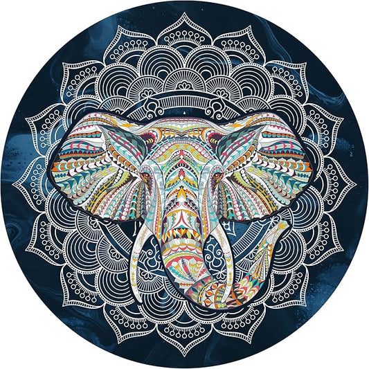 Round Meditation Pilates Yoga Mat Luxury Suede Large Yoga Mat Natural Rubber Non-Slip Base is ery Suitable for Meditation, Stretching, Yoga Environmental Protection, Fitness Exercise, Home and Outdoor. 140CM Diameter