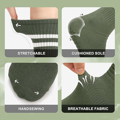 Pilates Socks with Grips for Yoga, Barefoot, Ballet, Barre, Hospital Non Slip Anti Skid Socks for Women and Men