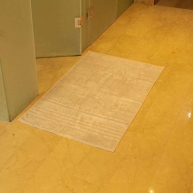 Mosobam Luxury Turkish 6pc Mixed Bath Bundle 2 Sizes for Body Towels and 2 for Mats Light Grey (Gray) 700 GSM & 1000 GSM Bamboo Viscose & Aegean Turkish Combed Cotton