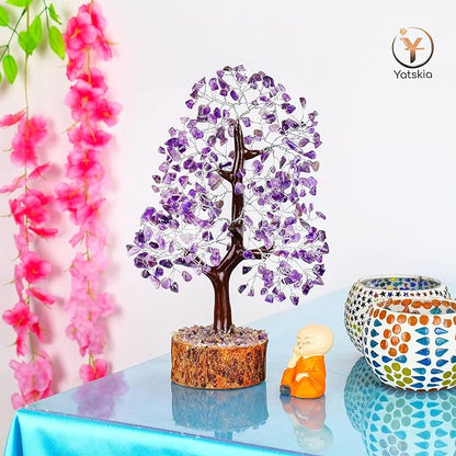 YATSKIA Amethyst Tree -Amethyst Tree of Life, Chakra Tree, Chakra Tree of Life, Healing Crystals, Money Tree, Spiritual Decor for Home, Gemstones and Crystals