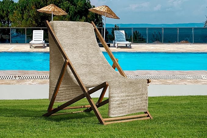 Tens Towels Pack of 1 Jumbo Bath Sheet 40 x 80 Inches, Extra Large & Light Weight, Quicker to Dry, 100% Cotton, Super Soft & Absorbent, Perfect to Wrap Yourself in, Beige