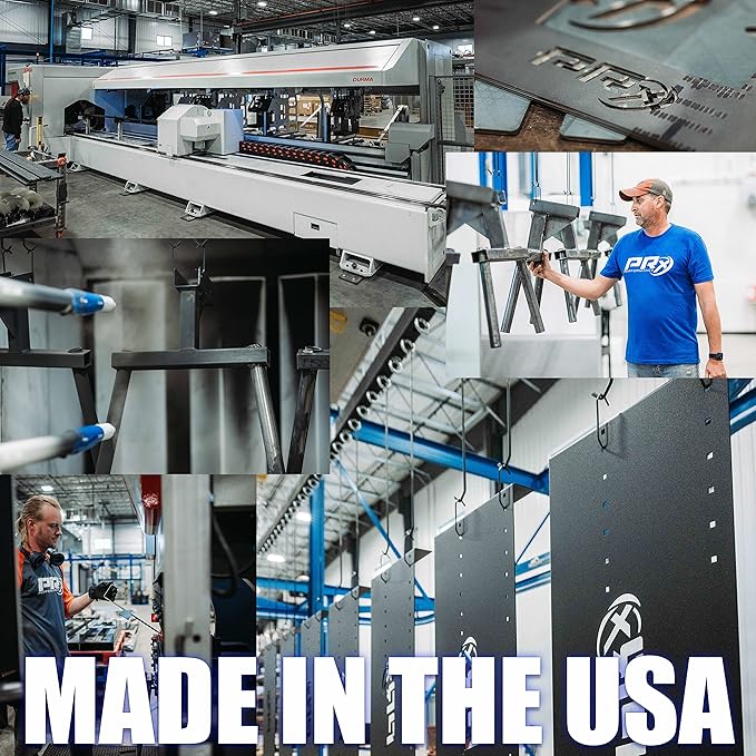 PRx Performance Squat Rack Mounted Olympic Barbell Storage Hanging USA Made Steel Barbell Holder for 3x3 Uprights with 5/8" Holes, Vertical Squat Rack Attachment