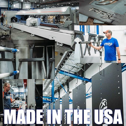 PRx Performance Squat Rack Mounted Olympic Barbell Storage Hanging USA Made Steel Barbell Holder for 3x3 Uprights with 5/8" Holes, Vertical Squat Rack Attachment