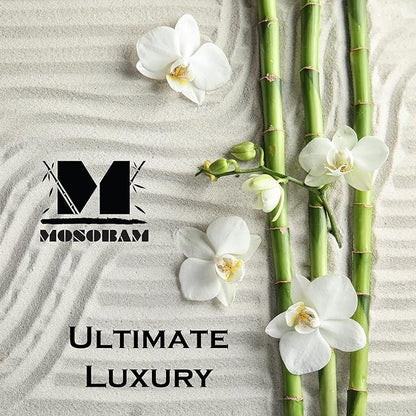Mosobam Luxury Turkish Set of 4 Bath Towels 30X58 Light Grey (Gray) 700 GSM Bamboo Viscose & Aegean Turkish Combed Cotton