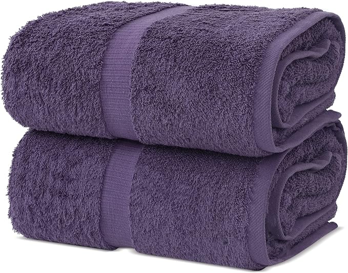 Chakir Turkish Linens, 100% Cotton Premium Quality Turkish Bath Sheets (35''x70'' Large Bath Sheet Towels - Plum)