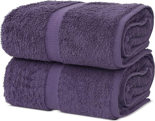 Chakir Turkish Linens, 100% Cotton Premium Quality Turkish Bath Sheets (35''x70'' Large Bath Sheet Towels - Plum)