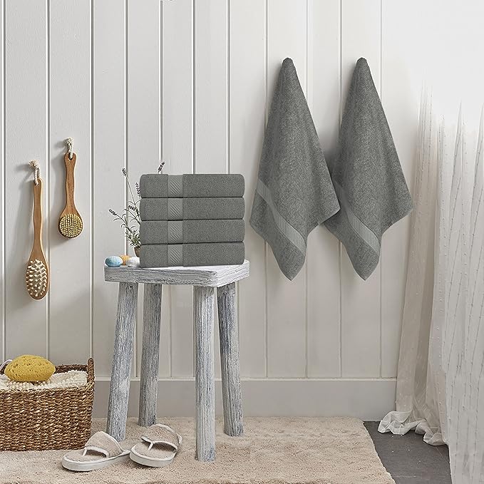 Utopia Towels 6 Pack Bath Towel Set (24 x 48 Inches), 500 GSM 100% Ring Spun Cotton Medium Lightweight and Highly Absorbent Quick Drying, Premium Towels for Hotel, Spa and Bathroom