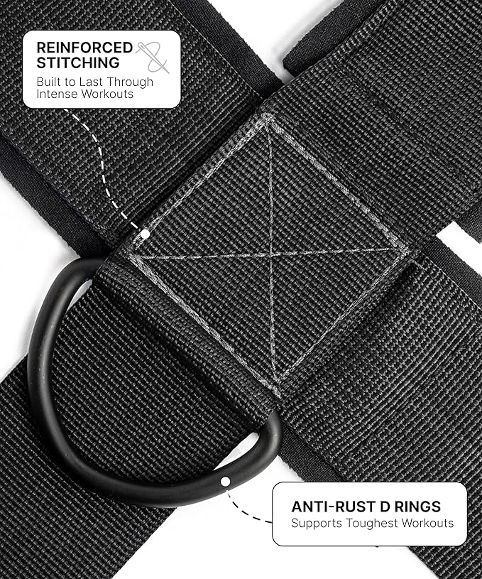 DMoose Fitness Neck Harness for Weight Lifting - Soft Padded Head & Chin Strap with 30" Heavy Duty Steel Chain - Neck Exerciser, Trainer & Strengthener to Support Injury Recovery and Intense Workouts