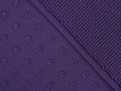 Cotton Paradise 100% Cotton Non Slip Bath Mats for Bathroom, 20x34 inch Soft Absorbent Quick Dry Machine Washable Floor Bath Mat, Purple Bath Rug