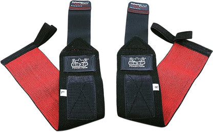 Grip Power Pads Wrist Wraps 2 Wraps for Weight Lifting Wrist Support Cotton Wraps Gym Bandage Straps for Men & Women Premium Quality & PRO Rubber
